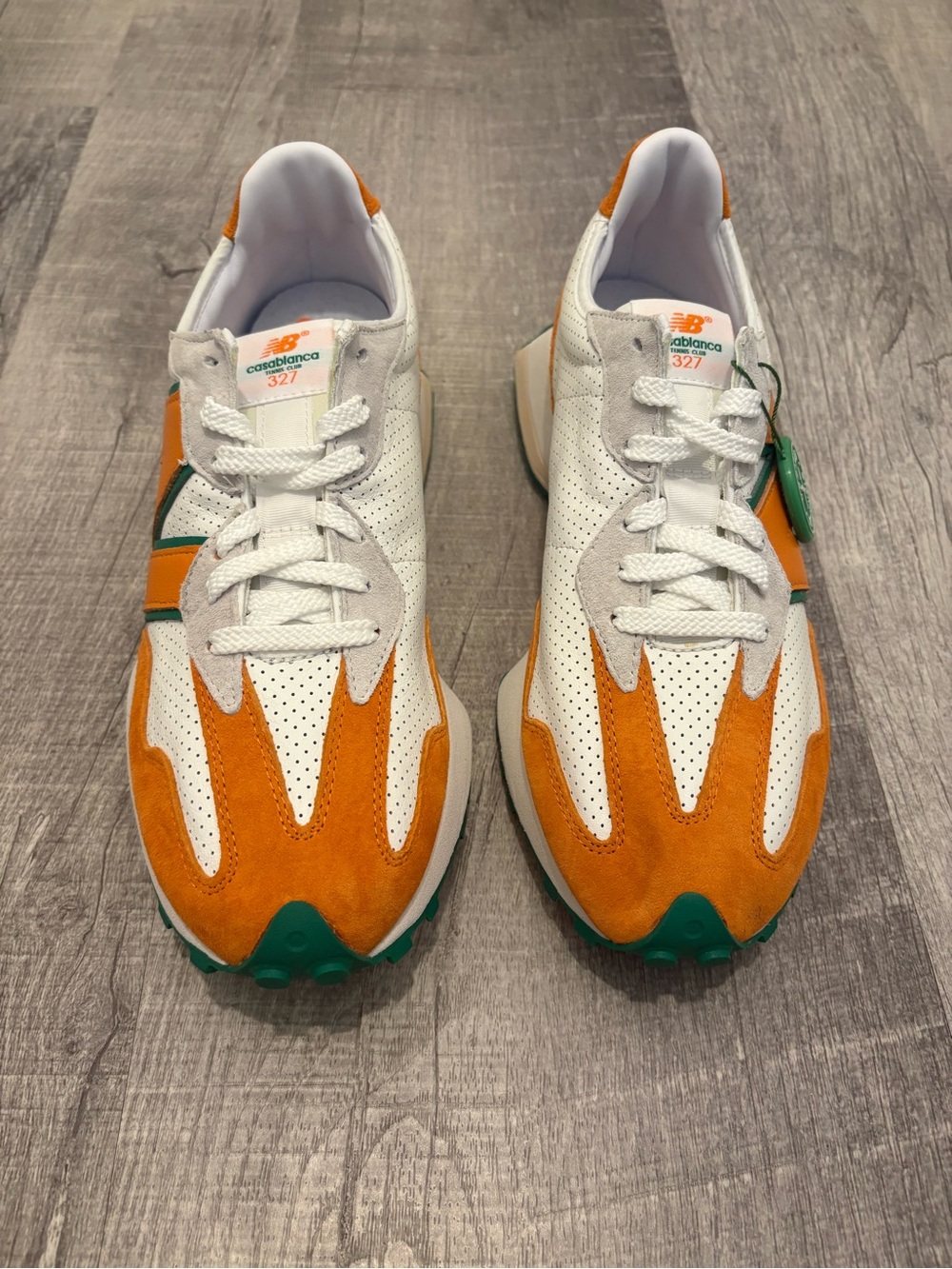 New Balance Casablanca 327 MS327CBB Orange White Green Men’s 10 NWT